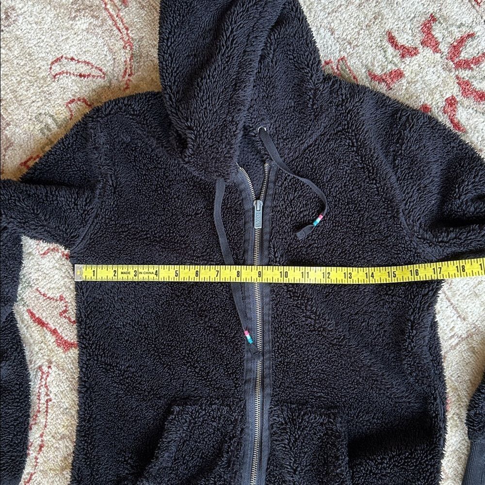 Roxy Black Fleece Zip-Up Hoodie Size Small - Picture 10 of 10